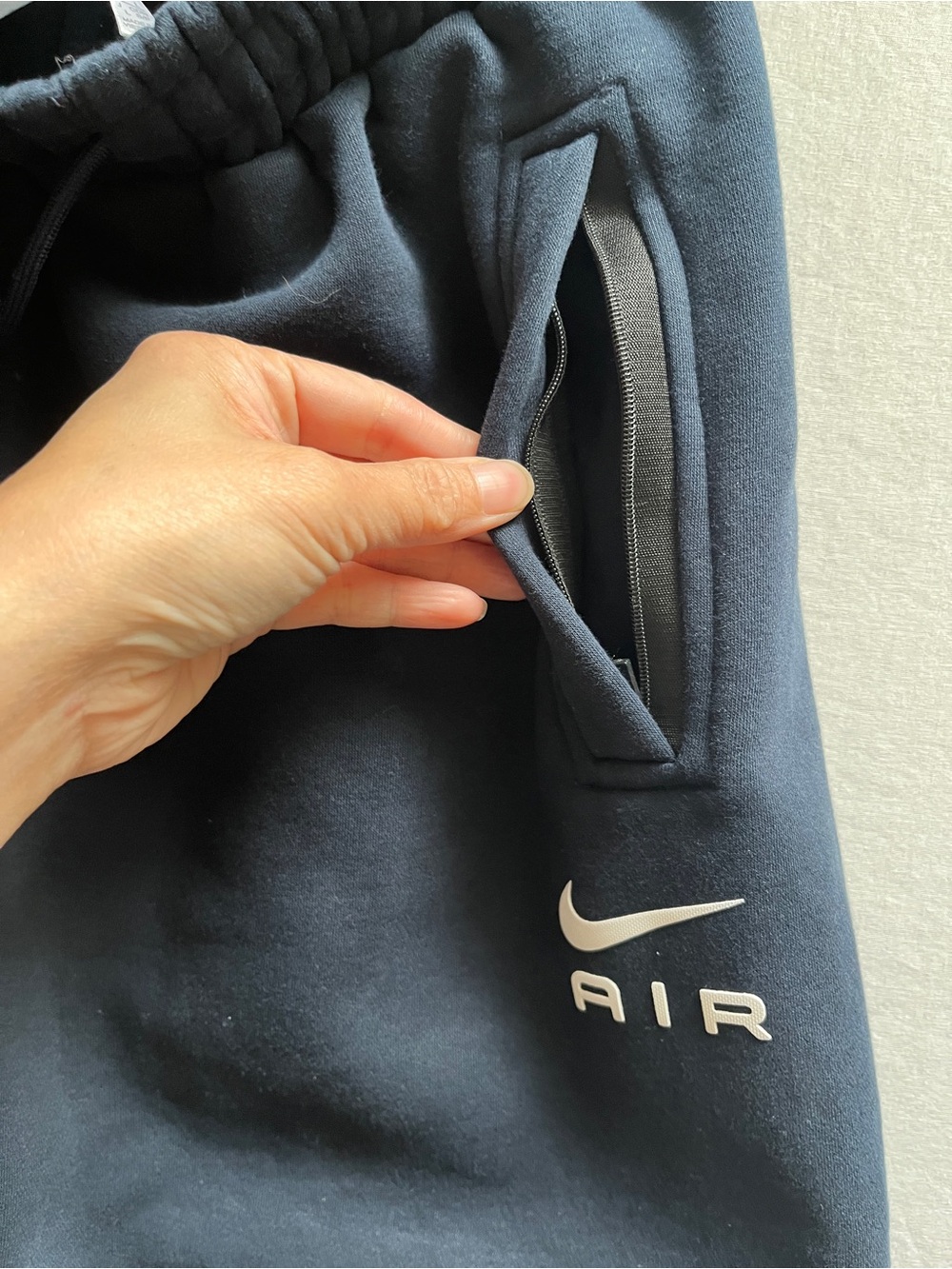 Nike Air Heavyweight Fleece Joggers Pants L - Block Letter Embroidered - Picture 8 of 12